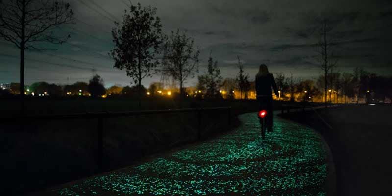 In the Netherlands, you can cycle on a work of art.