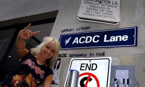 An AC/DC fan at ACDC Lane, Melbourne